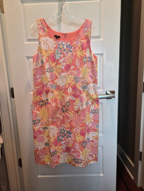 Talbots Dresses & Skirts - Talbots Coral Tropical-Print Dress